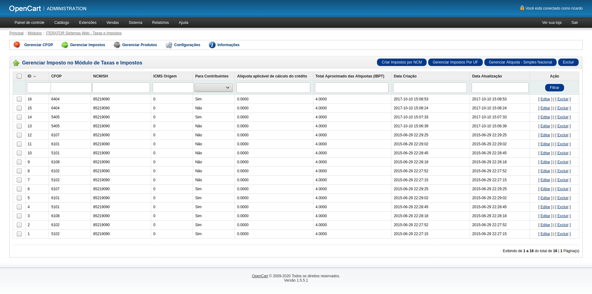 Taxes / OpenCart