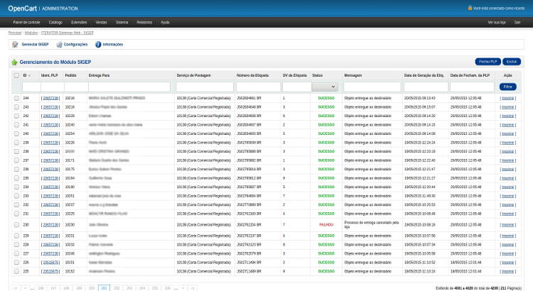 SIGEP / OpenCart