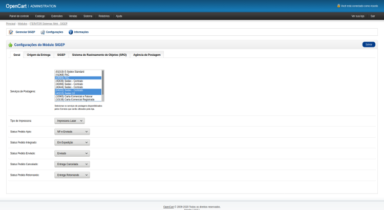 SIGEP / OpenCart