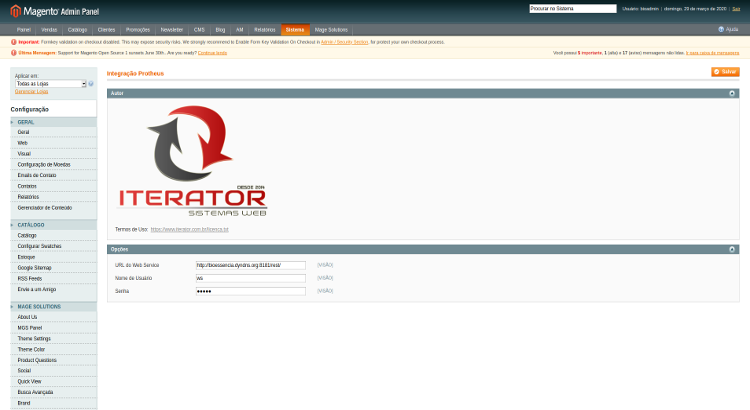 Protheus - Magento