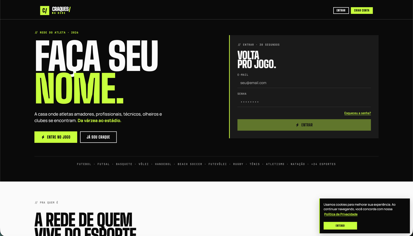 Craques na Rede Portal — Craques na Rede