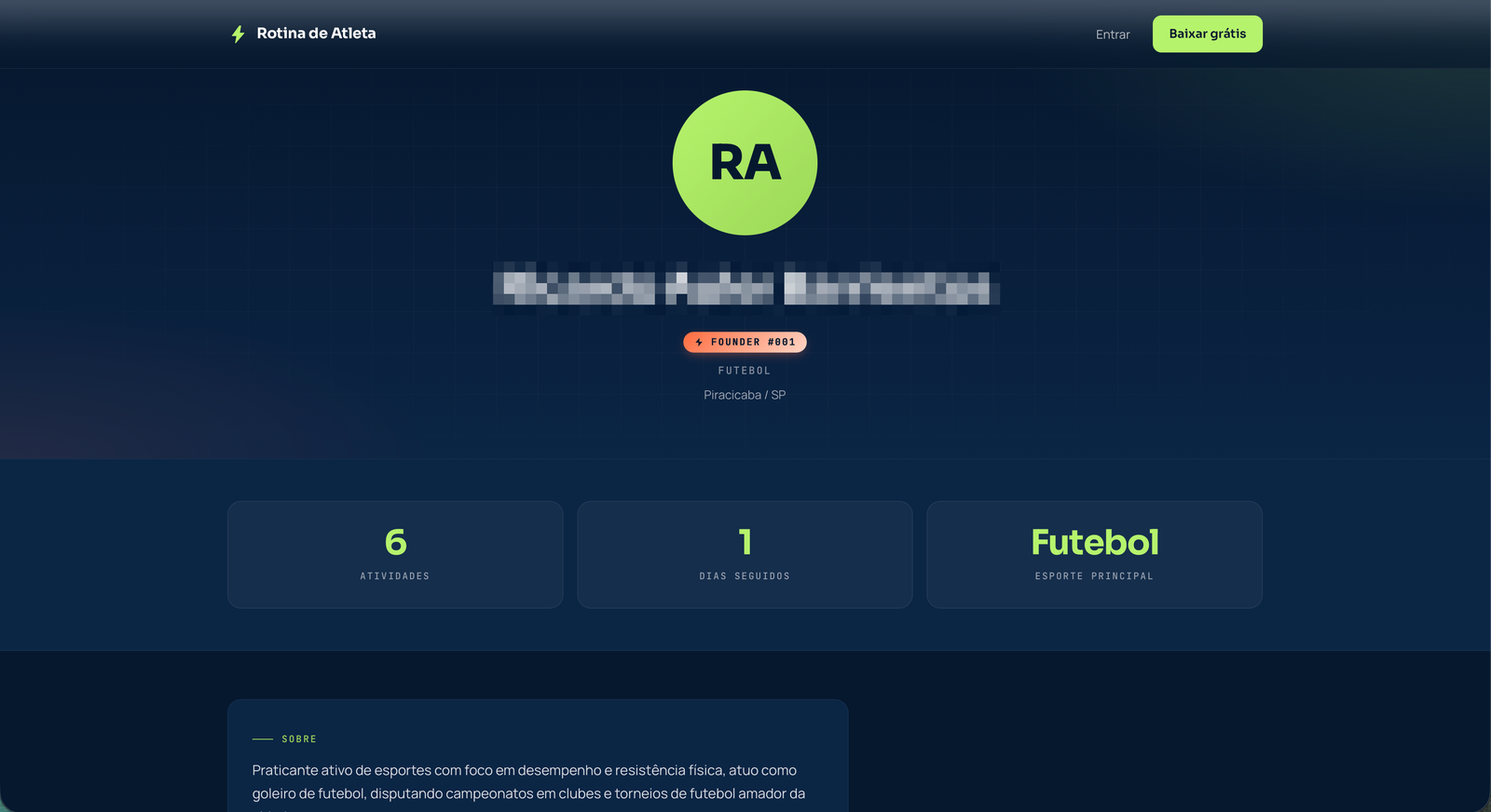 Rotina de Atleta App