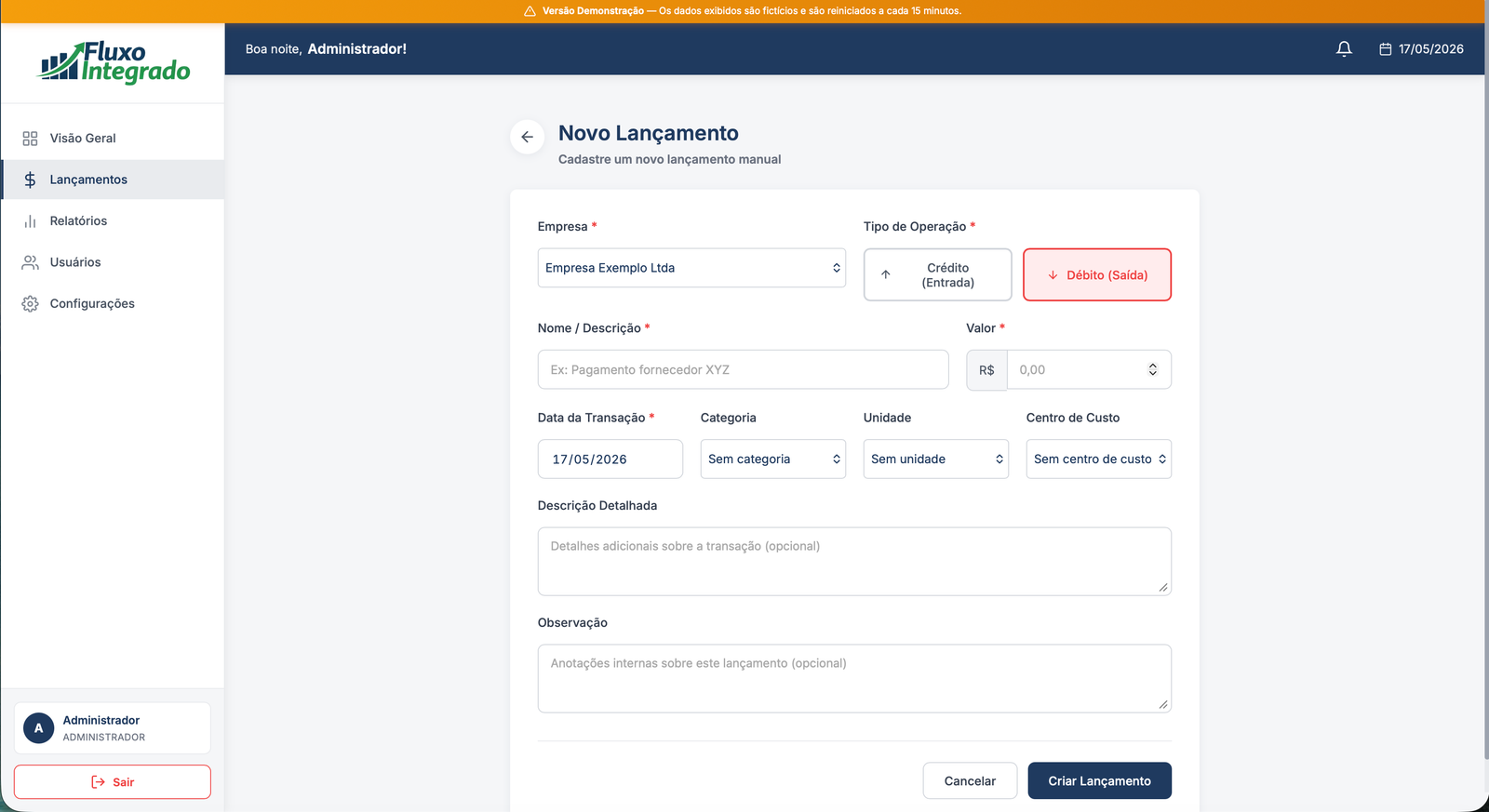 Fluxo Integrado Platform