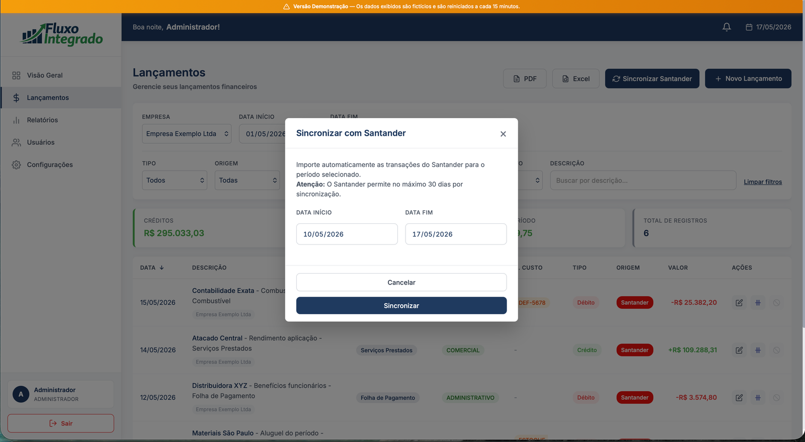 Fluxo Integrado Platform