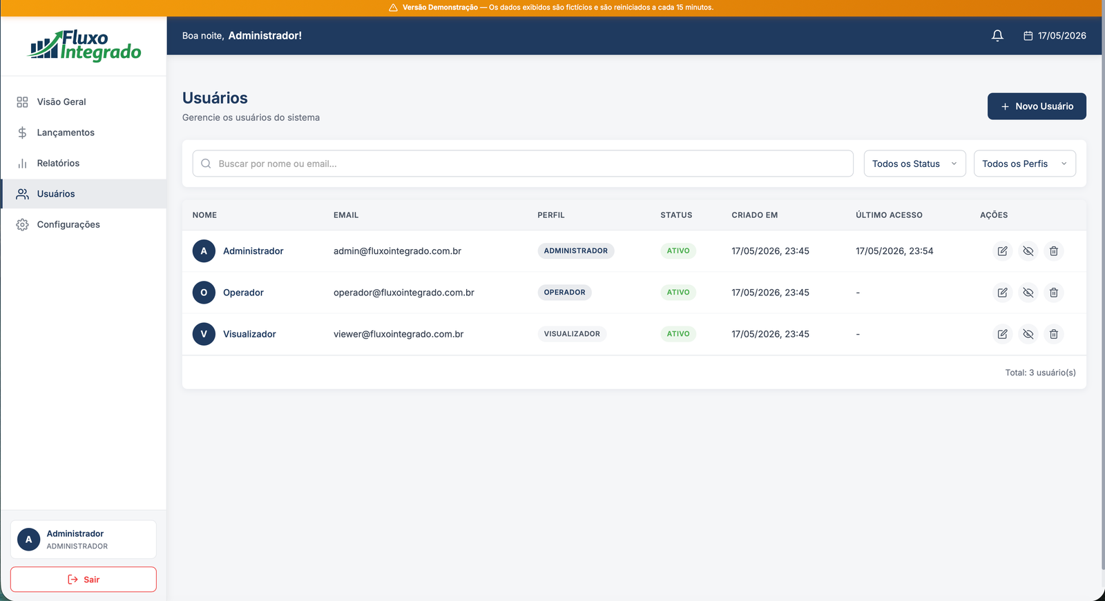 Fluxo Integrado Platform