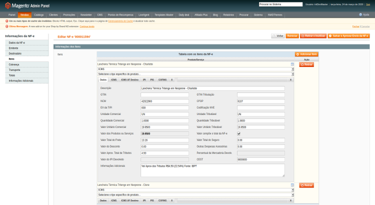 NF-e / Magento